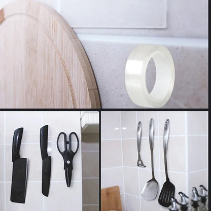 1pc Nano Tape Super Strong Double Sided Tape Extra Strong Adhesive Non-slip Waterproof Transparent Tape for Kitchen Bathroom