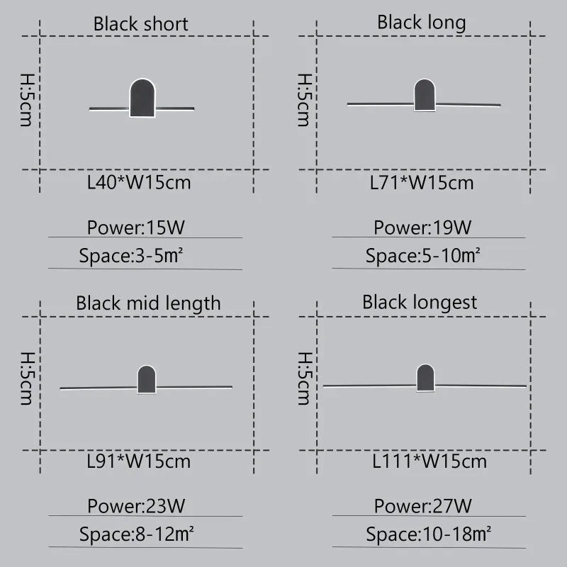 Bathroom Mirror Front Light Modern Led Wall Light Black&White Luminaires Sconce Wall Lamp L70 90 110cm Bathroom Lamp