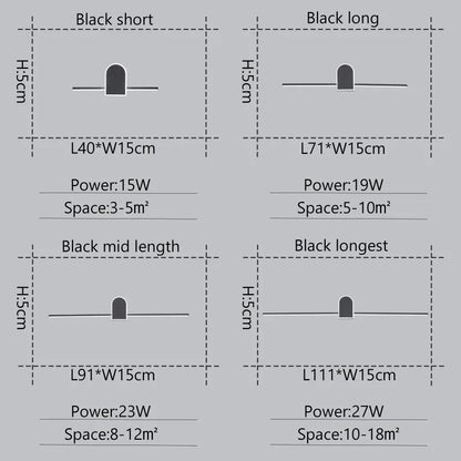 Bathroom Mirror Front Light Modern Led Wall Light Black&White Luminaires Sconce Wall Lamp L70 90 110cm Bathroom Lamp