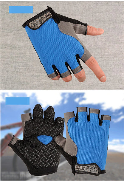 Breathable Anti-Slip Half Finger Gloves for Fitness Cycling Summer Gym Cycling Gloves for Men And Women Bicycle Riding Fishing
