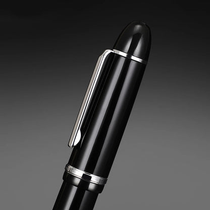 JinHao X159 Acrylic Black Fountain Pen Metal Clip Extended Fine Nib F 0.5mm for business office and school stationery gifts