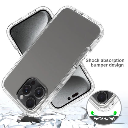 Full Coverage Case for iPhone 16 Pro Max iPhone16 16Plus 16Pro Funda Transparent TPU/PC 360 Degree Armor Shockproof Phone Cover