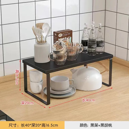 Kitchen Desktop Shelf  Layered Storage Partition Small Racks for Storing Dishes Seasonings Home Storage Holders Organization