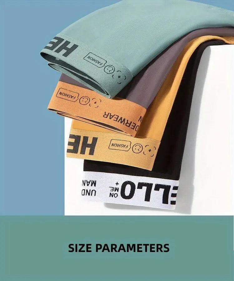 10Pcs/Men's Underwear  Underwear High Stretch Boxer Shorts Breathable Soft Men's Shorts Comfortable Size L-4XL