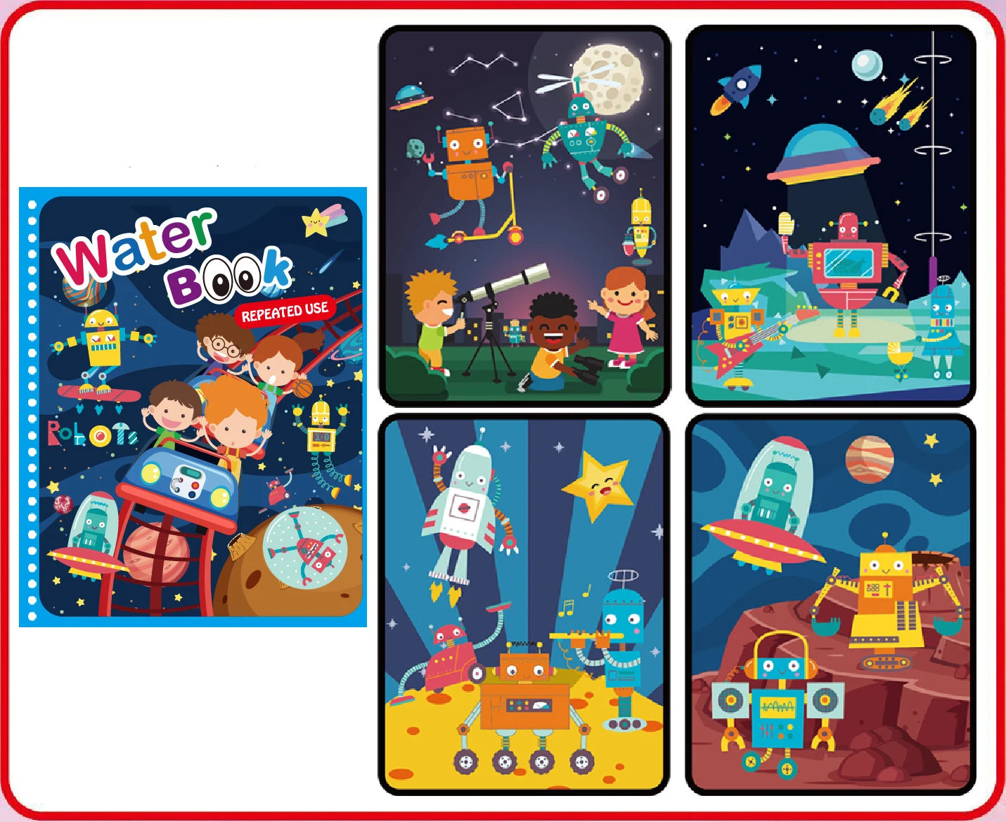 NEW Kids Magic Water Drawing Books Coloring Books Painting Toys for Kids Birthday Christmas New Year Gift for Boys and Girls