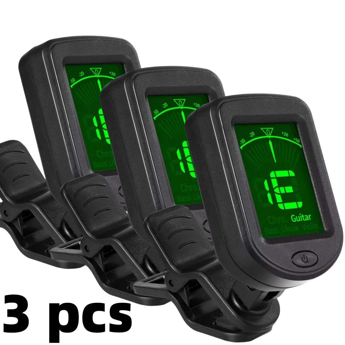 Guitar Tuner For All Instruments Clip on Electronic Tuner for Guitar Bass Ukulele Violin Mandolin Banjo