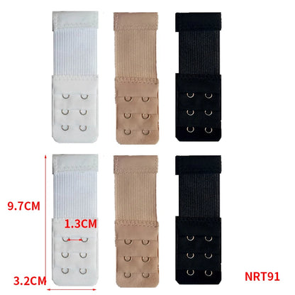 3/4/6/8pcs Bra Extender for Women's Elastic Bra Extension Strap Hook Clip Expander Adjustable Belt Buckle Intimates Accessories