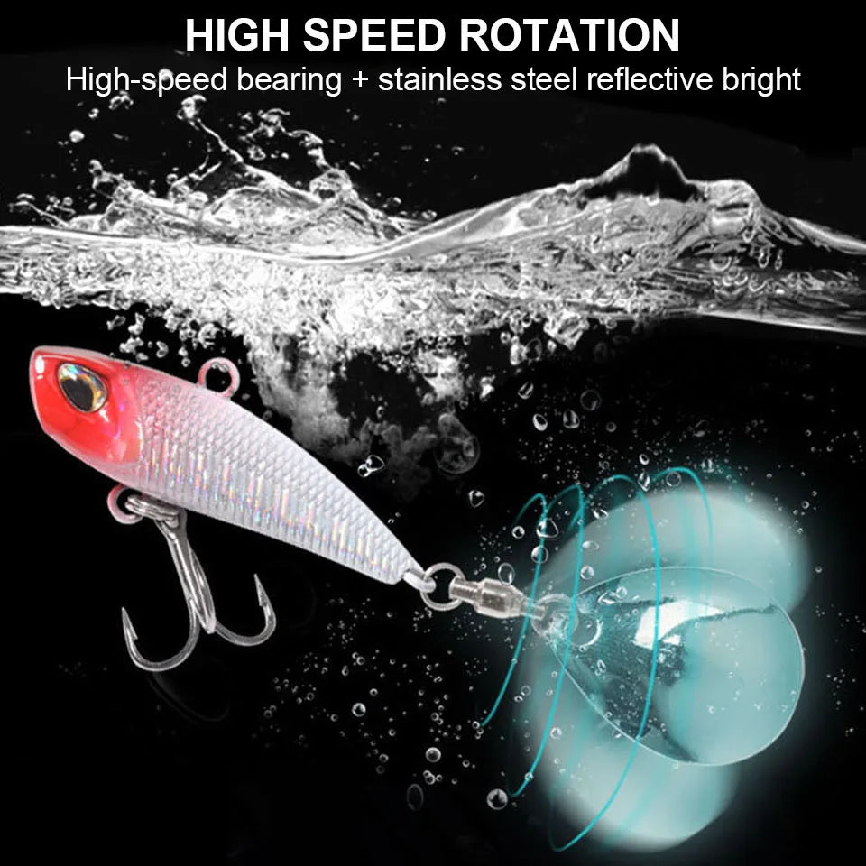 WALK FISH 7g 11g 15g 21g Spinner Bait Metal VIB Fishing Lure Rotating Tail Vibration Sequins Japan Wobbler Trolling Bait Pesca