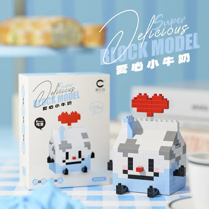 Fun Micro Particle Building Blocks Happy Eat and Play Series Vibrant Avocado Pineapple Children's Educational Assembling Toys