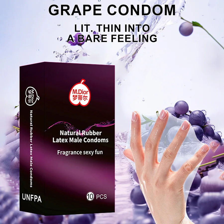 10pcs Male Condoms, Premium LubricatedNatural Rubber Latex Condom ForContraception And STl Protection, Ultrathin Condoms For Men