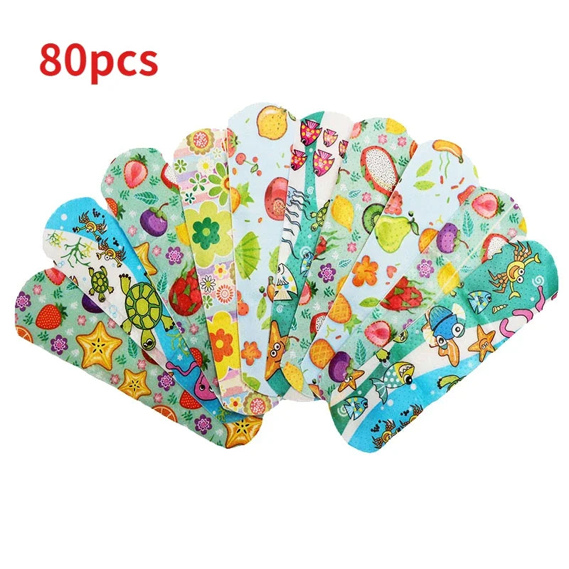 Cartoon Pattern Waterproof Hemostasis Band Aid Stickers for Kids Adhesive Bandage Wound Plaster First Aid Emergency Kit