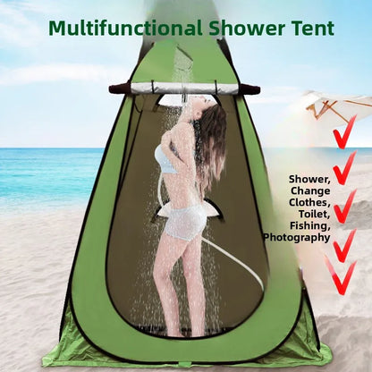 خيمة استحمام خارجية محمولة، خيمة طاقة سميكة، مرحاض متنقل، غرفة تغيير الملابس، عزل حراري، كاميرا، معدات سفر