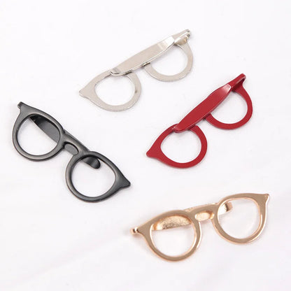 Men's Tie Clip Fashion Metal Glasses Tone Bar Jewelry for Men Necktie Clasp Suit Tie Gift Accessories