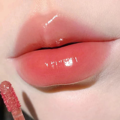 HERORANGE Light Glass-Like Lip Lacquer - Mirror Shine, Hydrating Formula; Smudge-Proof, Long-Wear, and Skin-Brightening