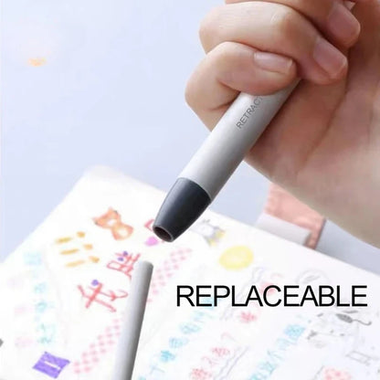 Press Retractable Pencil Eraser Correction Supplies Pen Style Pencil Rubber Writing School Supplies Stationery