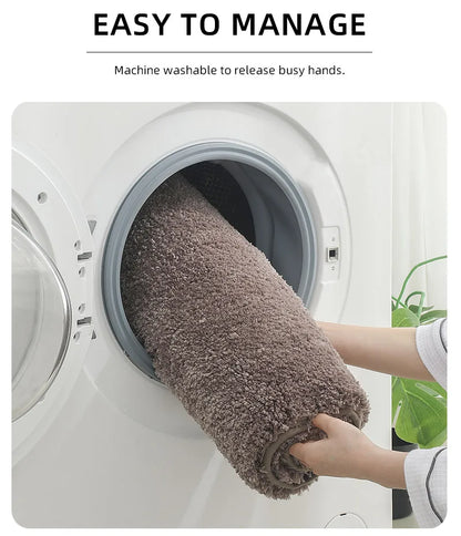 A small bathroom mat, non-slip, absorbent mat, thick U-shaped, simple solid color floor mat, toilet mat