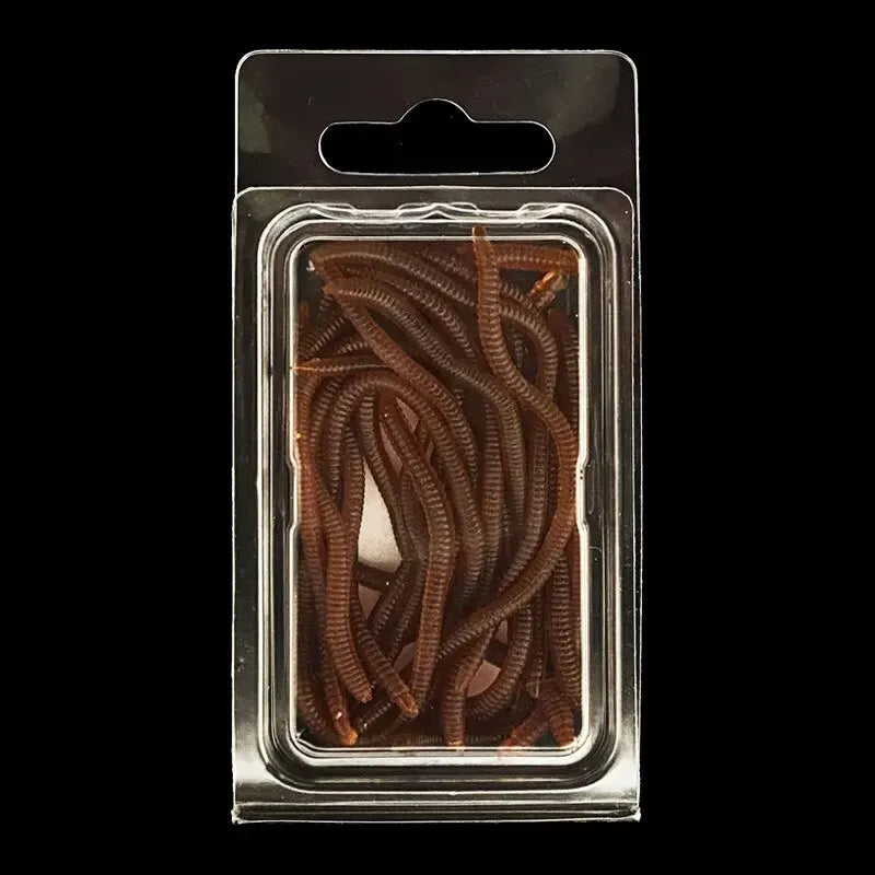 طُعم صناعي ناعم أحمر برائحة سمكية واقعية من BURLE، يحاكي ديدان الأرض الحمراء، طُعم صيد اصطناعي