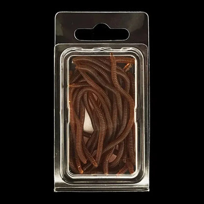 طُعم صناعي ناعم أحمر برائحة سمكية واقعية من BURLE، يحاكي ديدان الأرض الحمراء، طُعم صيد اصطناعي