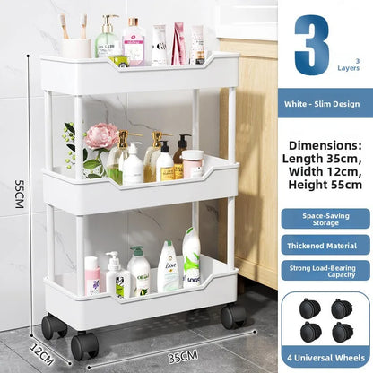 Kitchen Storage Ra Doorstep Drop off Mobile Cart Standalone Floor-Mounted Multi-Functional Organizer for Cooking Utensils