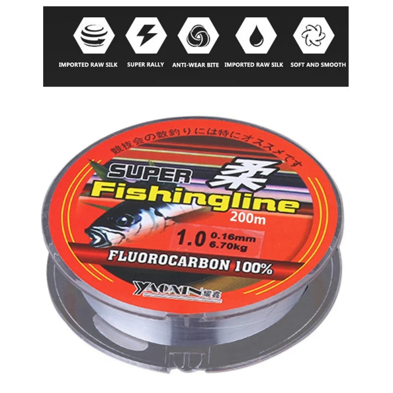 100M 200M Fishing Line Super Strong Japanese 100% Nylon Not Fluorocarbon Fishing Tackle Not linha multifilamento 2020