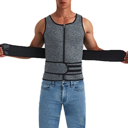 Men Body Shaper Waist Trainer Vest Slimming Shirt Sauna Sweat Vest Compression Undershirt Shapewear Fat Burner Workout Tank Tops