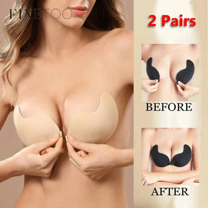 1 Piece Invisible Adhesive Lift Bra, Convex Enhancer Strapless Seamless Lingerie Accessory