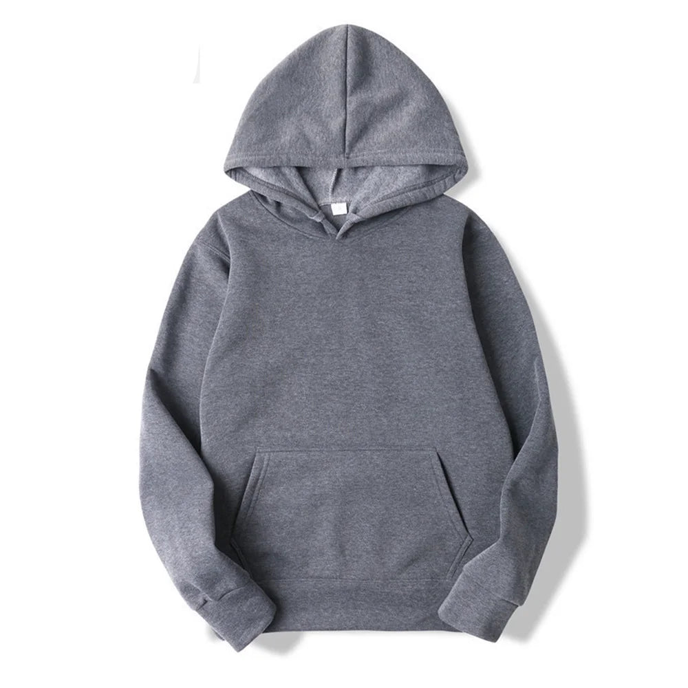 Spring Autumn Fashion Men's Women's Hoodie Casual Hoodies Pullovers Sweatshirts Men's Top Solid Color Hoodies Sweatshirt Male