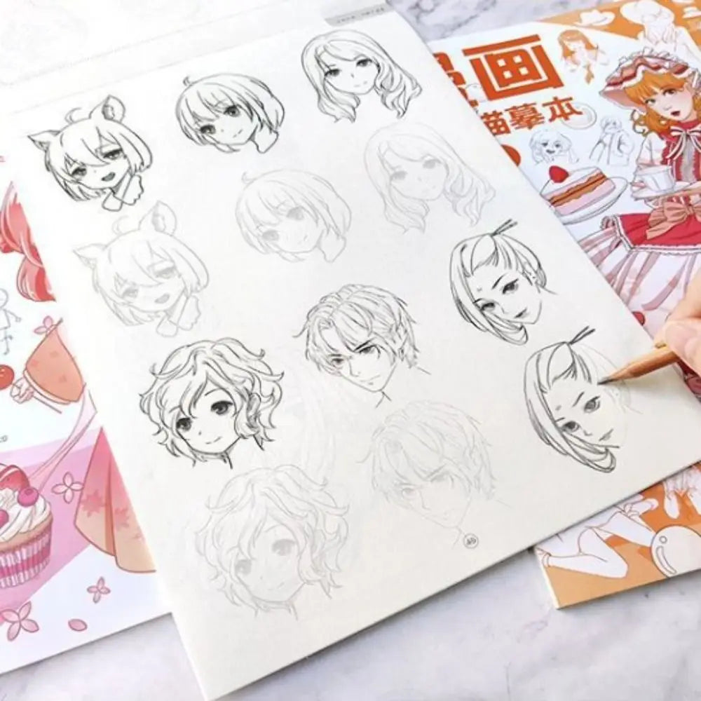 Comics Girl Boy Comics Hand Drawn Tutorial Book Novice Zero Basic Learning Line Draft Practice Book Studying Art Tracing Sketch