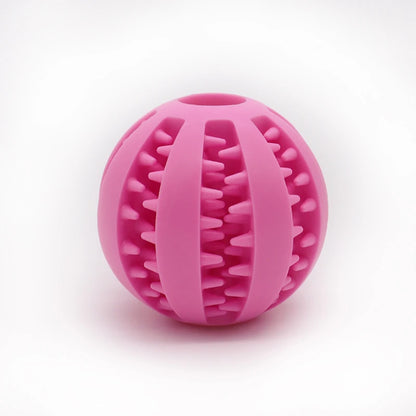 Dog Toy Ball, Nontoxic Bite Resistant Toy Ball for Pet Dogs Puppy Cat, Dog Pet Food Treat Feeder Chew Tooth Cleaning Ball