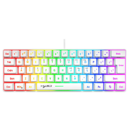 Gaming Keyboard And Mouse Combo,61-key Mini Wired Keyboard RGB Backlit 6400 CPI Mouse, Keyboard And Mouse Gaming For box PC Lapt