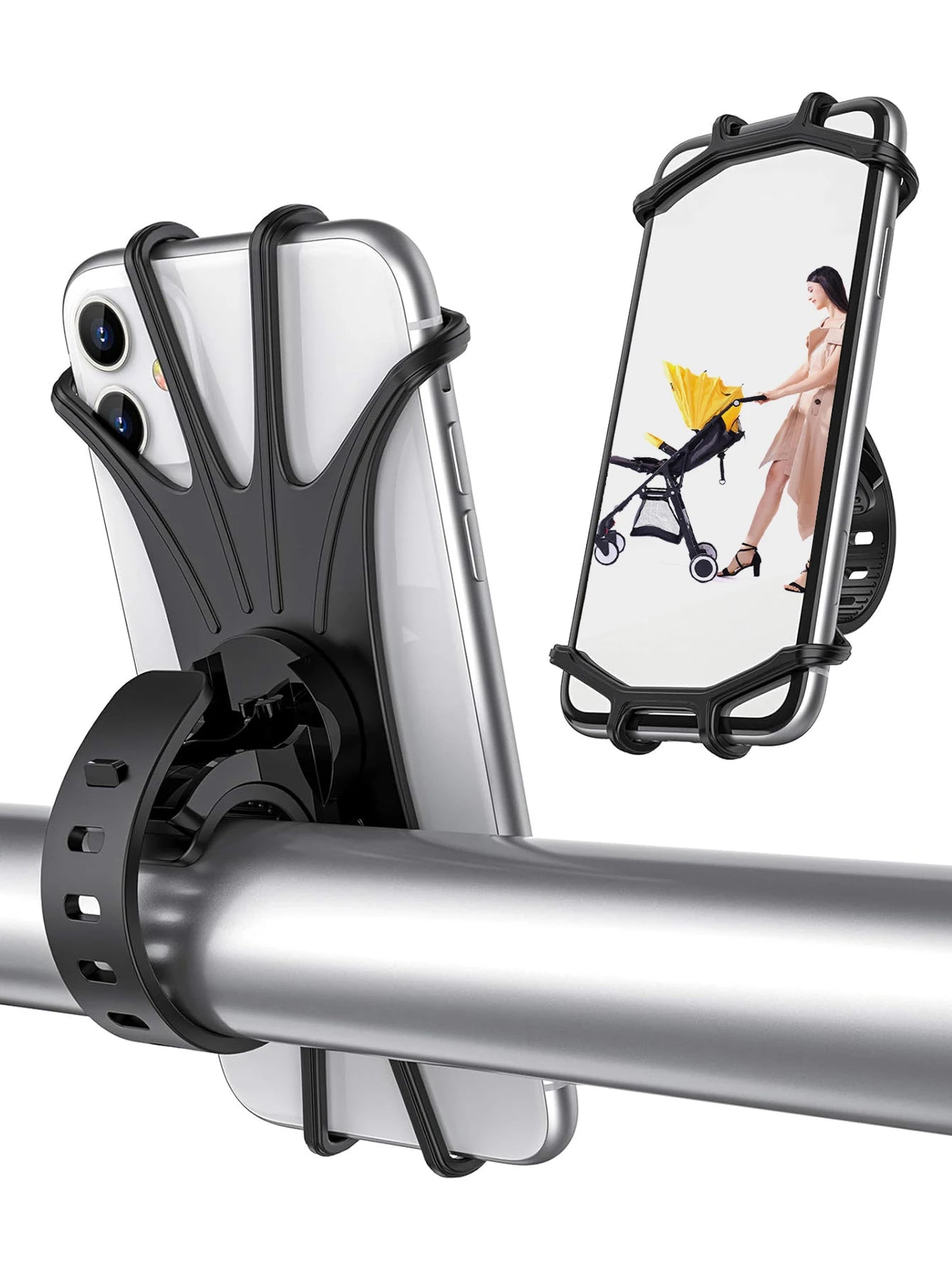 Baby Stroller Accessories Mobile Phone Holder Rack Universal 360 Rotatable Baby Pram Cart Phone Holder for iPhone Gps Device