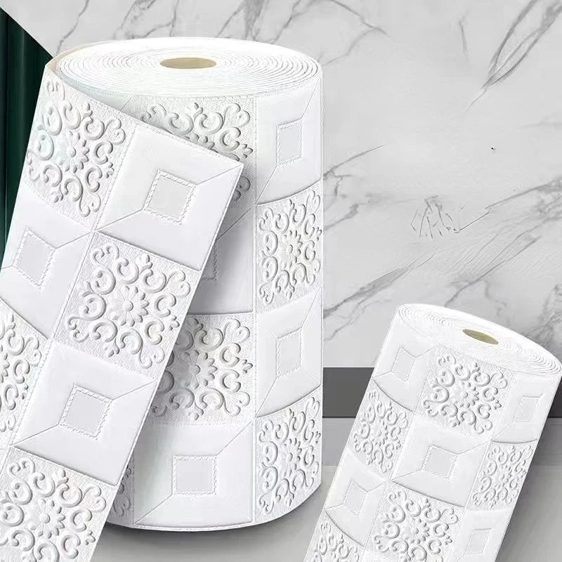 70cmx2m Meter Foam 3D Wall Stickers Self Adhesive Panel Home Decor Living Room Bedroom House Decoration Bathroom Brick Wallpaper