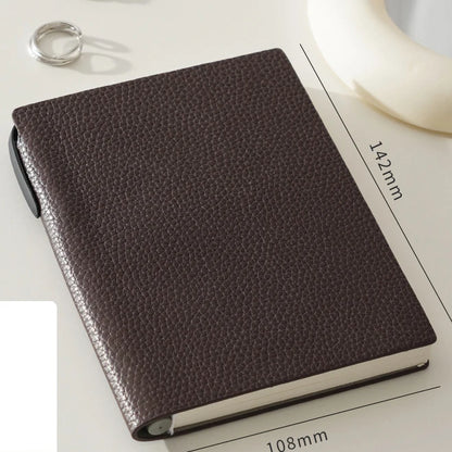 Business Office Custom Letters Notebook A6 School Student Leather Fashion Diary Books Portable Luxury Note Book Engraving Gift