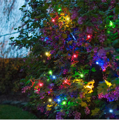 Leather LED Solar String Fairy Lights 100M Christmas Lights Waterproof Outdoor Garland High-Power Solar Lamp For Garden Decor