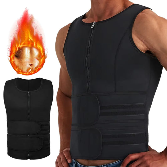 Men Body Shaper Waist Trainer Vest Slimming Shirt Sauna Sweat Vest Compression Undershirt Shapewear Fat Burner Workout Tank Tops