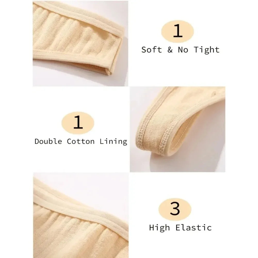 6Pcs/Set Women Cotton Thongs Panties Female Ribbed Low Rise G-String Ladies Sexy Bikini 7 Solid Color Girl Soft S-XL Intimates