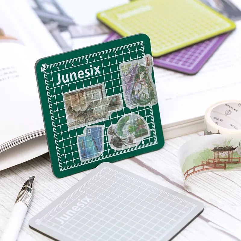 1PC Colorful Mini Model Cutting Mat Engraving Pad Art Supplies Stationery School Supplies 8*8cm for Art Supplies School Tools