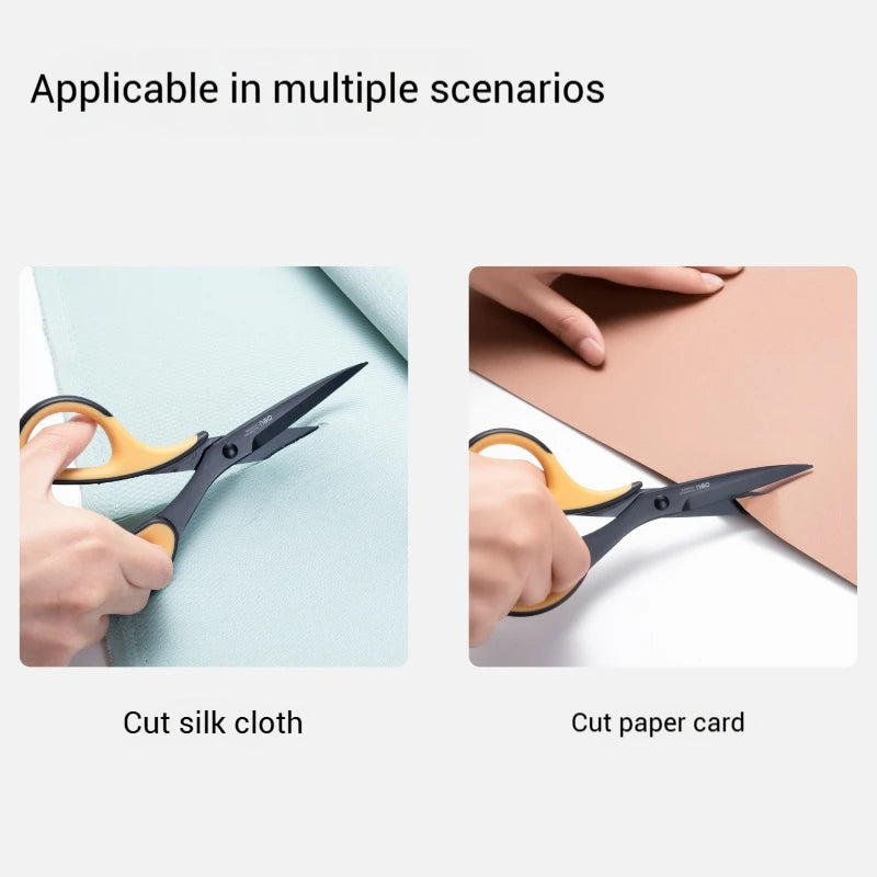 Deli-Stainless Steel Anti-Stick Scissors, Alloy Stationery, School Supplies, Office, Student, DIY, Hand Craft, 184mm