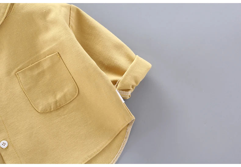 Kids Shirt Clothes Spring Thin Blouses Clothing Infant Boy Striped Cotton Tops 1 2 3 4 Years Kids Long Sleeves Shirt