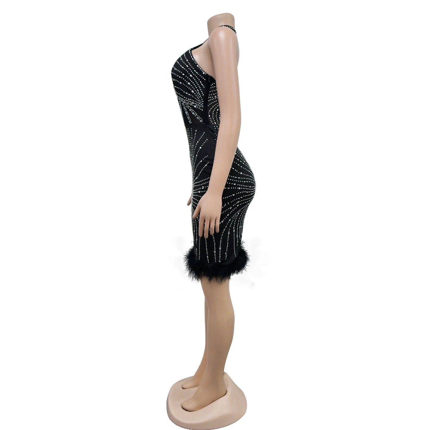 Sparkly Diamonds Elegant Dress Women For Wedding Party Cocktail Prom Dress Rhinestone Sheer Mesh Sexy Formal Evening Dresses