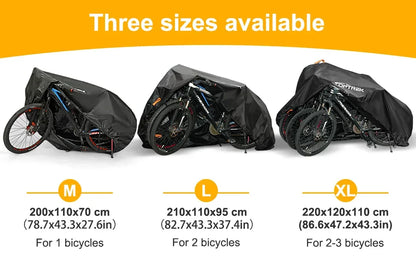 Toptrek Bike Cover Outdoor Storage Waterproof Anti-UV 210D Oxford High Quality Covers for Bicycles Rain Snow Dust Protective