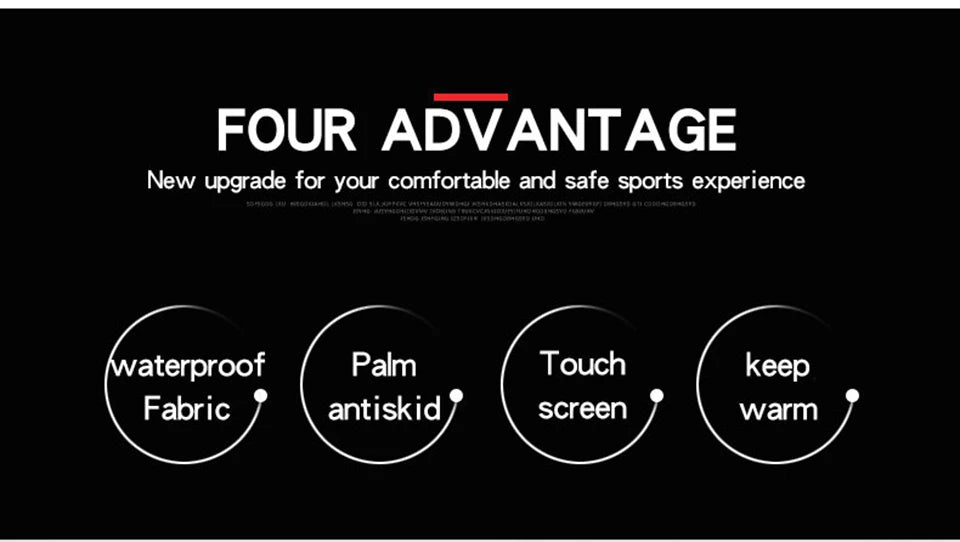 قفازات حرارية شتوية لركوب الدراجات والتزلج والرياضات الخارجية والجري والدراجات النارية وقفازات صوفية تعمل باللمس وقفازات دافئة غير قابلة للانزلاق بأصابع كاملة