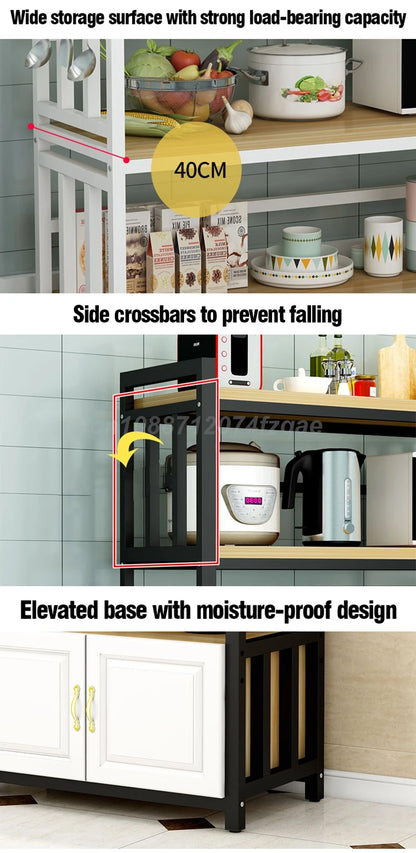 Kitchen  Islands Shelf  Storage Rack Home Organizer Cabinet Furniture With Non-slip Feet For Kitchens Complete Cabinets