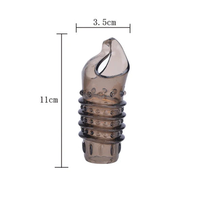 Male Silicone Penis Ring Enlargement Delayed Ejaculation Soft Realistic Penis Sleeve Extender Condom Dick Cover Case Cock Header