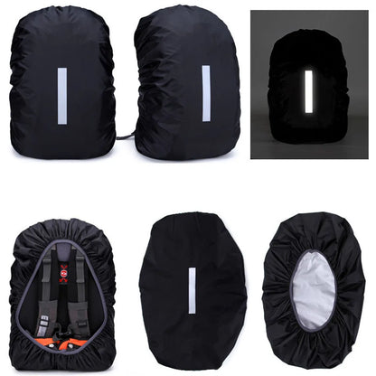 KoKossi 1Pcs 20-60L Outdoor Hiking Backpack Rain Cover Backpack Waterproof Cover Cycling Hiking Reflective Rain Cover Unisex