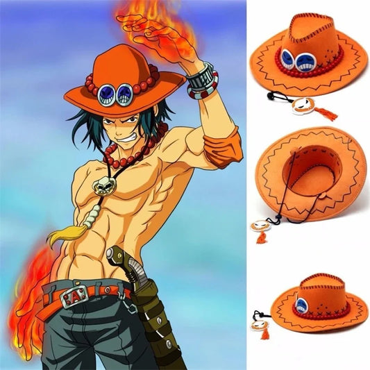 Anime Ace Hat Prop Accessories Cosplay Adult Men Women Unisex Cap Cartoon Costume