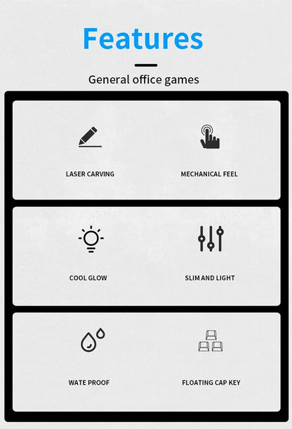 Wired Office Gaming Keyboard Mouse Set USB RGB Backlight Luminous Mechanical Feel Keyboard For Laptop Computer PC Accessories