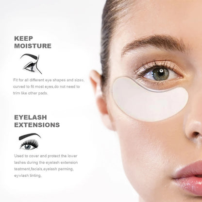 50Pairs Eyelash Pad Gel Patch Grafting Eyelashes Under Eye Patches For Eyelash Extension Paper Sticker Application Make Up Tools