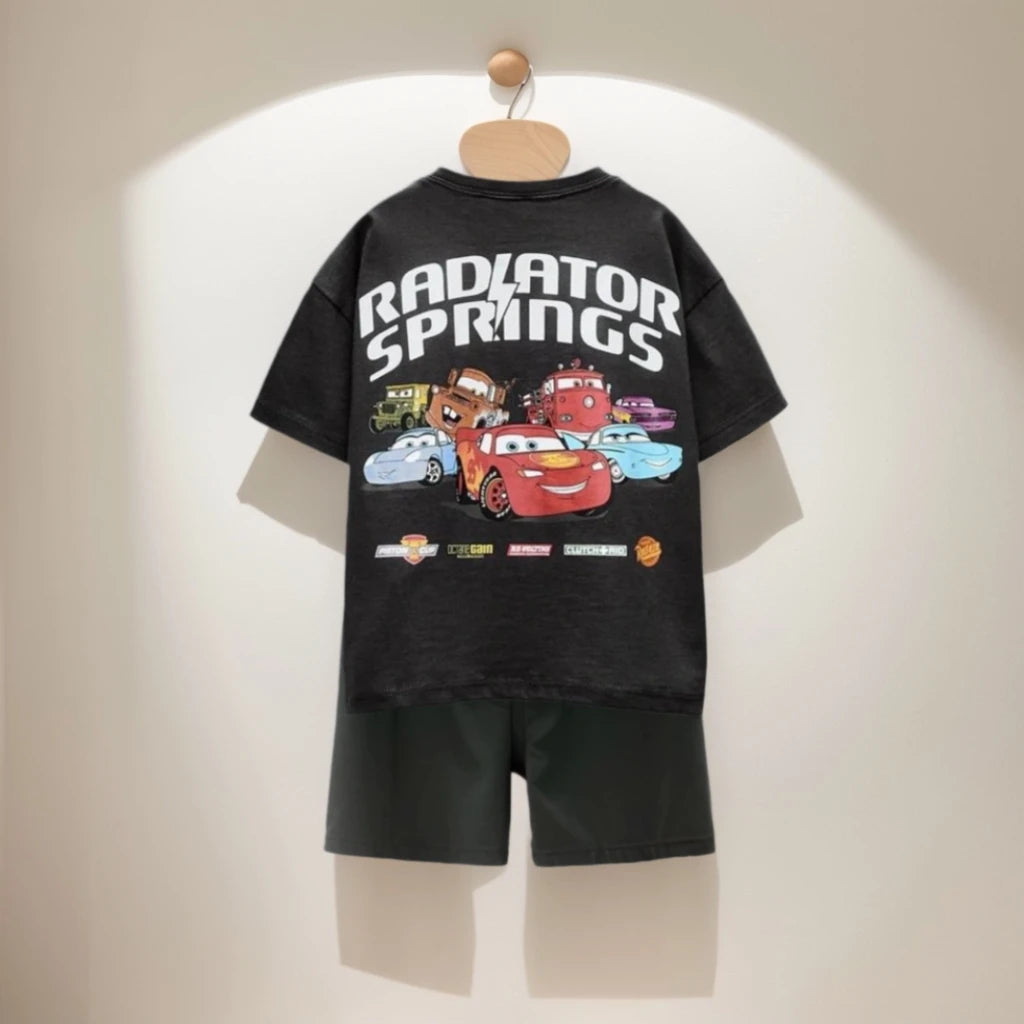 Kids Sports Outfits Boy Girl Casual Playwear Toddler Summer Clothes Cartoon Children Clothes Set Character Two-piece Set