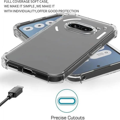 Transparent TPU Case for Nothing Phone 2a Plus Nothing Phone 3A Pro Protective Cover Four Corners Shockproof Bumper Coque Fundas